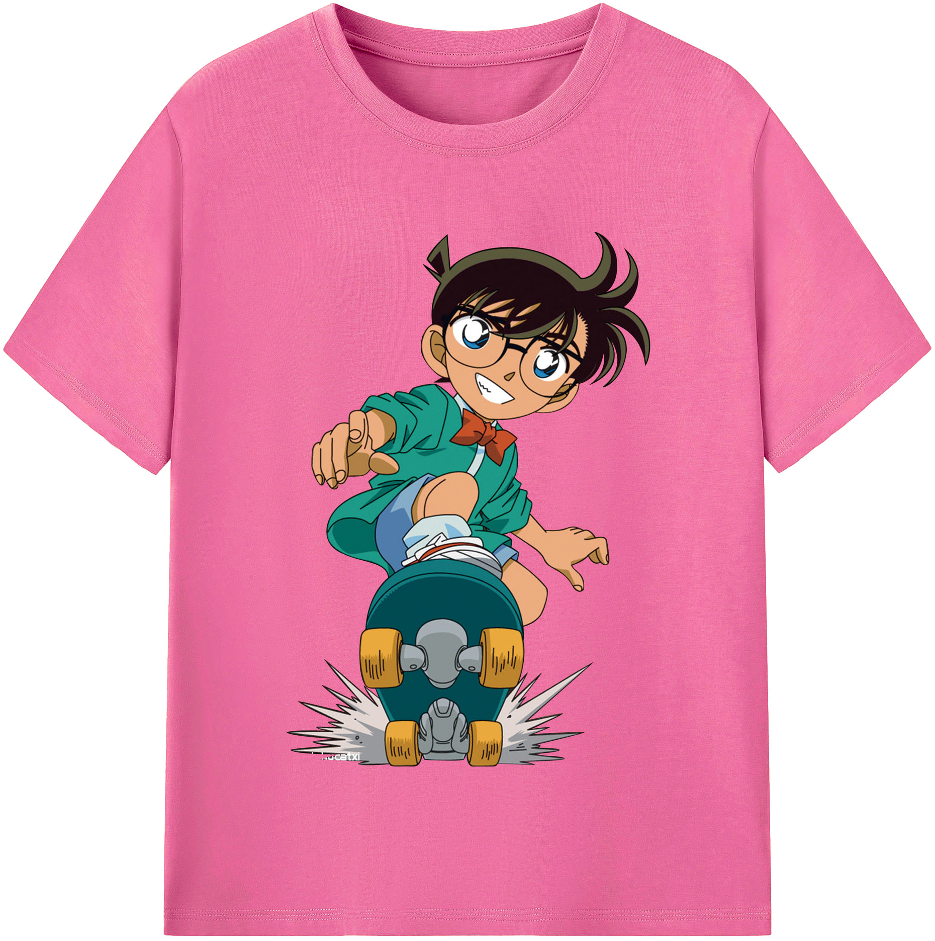 （画像用） 名探偵コナン 江戸川 コナン Detective Conan Conan Edogawa レディースカジュアルプリントTシャツ（綿100％）